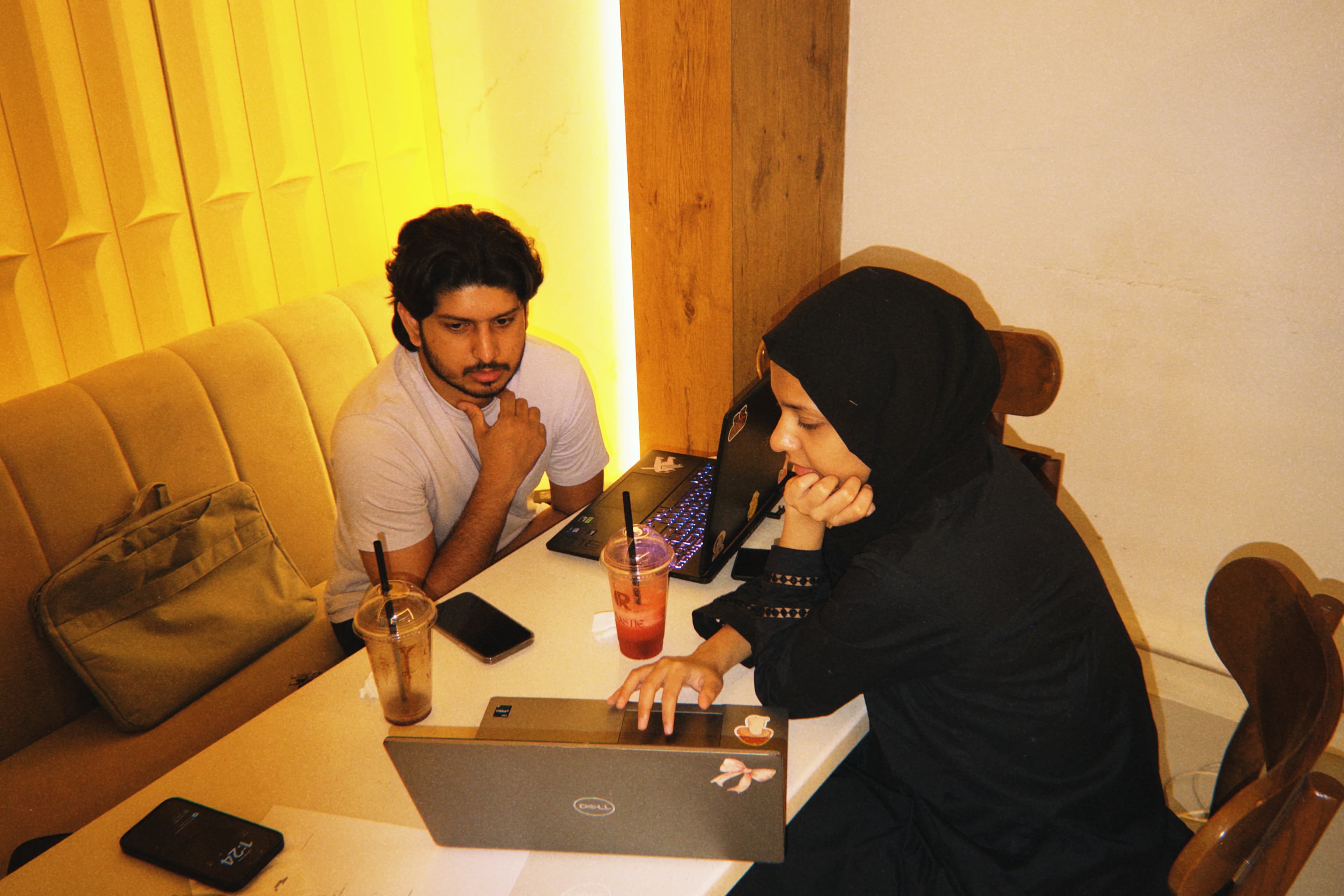 Cursor meetup attendees working together
