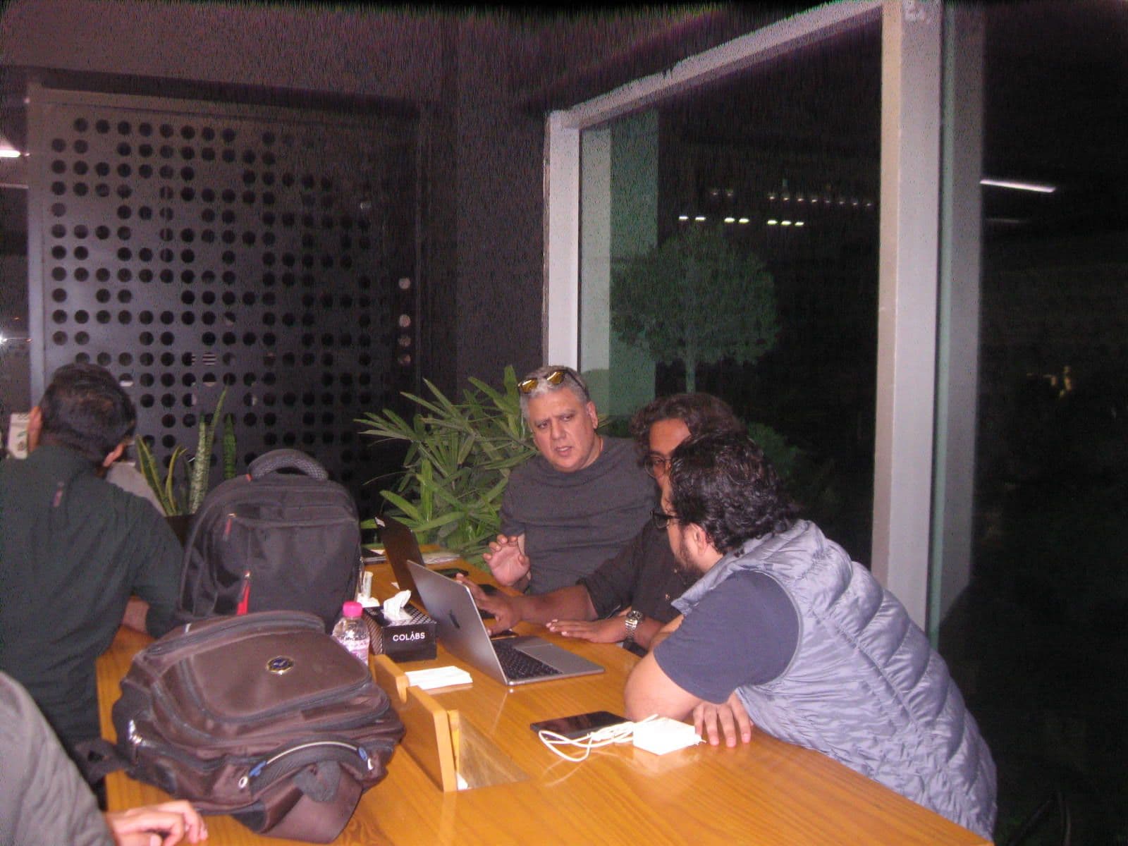 Cursor meetup attendees in conversation